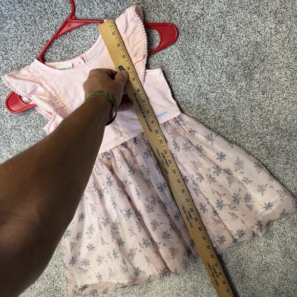 Calvin Klein Jeans Dress Girls Sz 5 Pink Pastel Princess Fairycore Tulle Floral - Picture 2 of 11